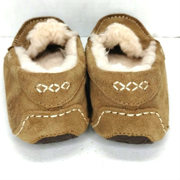 UGG Ansley size 9 Chestnut Slippers Suede Fleece - Picture 4 of 9